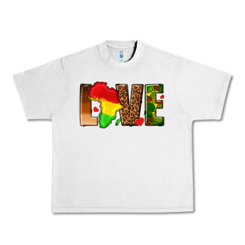 Love Melanin With African Map Urban Heavy Tee by texasbilliewilder | Teevron