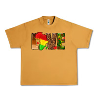 Peanut Butter love melanin with african map Urban Heavy Tee - texasbilliewilder