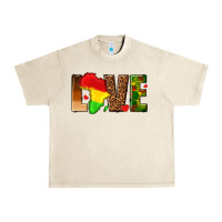 Sandshell love melanin with african map Urban Heavy Tee - texasbilliewilder