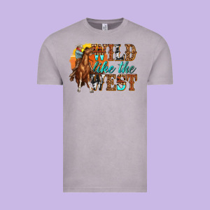 Wild Like West Vintage Tee Designed By Texasbilliewilder