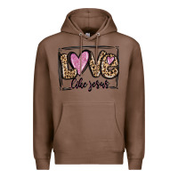 Chestnut love like jesus Premium Hoodie - MaliasSmallBusiness