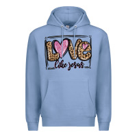 Colony Blue love like jesus Premium Hoodie - MaliasSmallBusiness