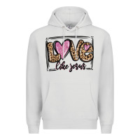 Dove Grey love like jesus Premium Hoodie - MaliasSmallBusiness