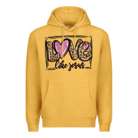 Mustard love like jesus Premium Hoodie - MaliasSmallBusiness