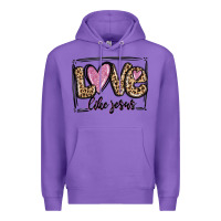 Purple love like jesus Premium Hoodie - MaliasSmallBusiness