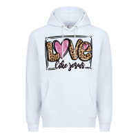White love like jesus Premium Hoodie - MaliasSmallBusiness