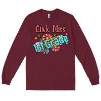 Burgundy little miss first grade Long Sleeve Tee - RanaPortraitStore