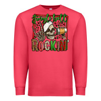 Cardinal jingle bell rockin skeleton christmas Premium Sweatshirt - Jasminsmagicworld