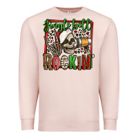 Pale Pink jingle bell rockin skeleton christmas Premium Sweatshirt - Jasminsmagicworld