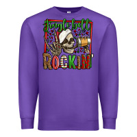 Purple jingle bell rockin skeleton christmas Premium Sweatshirt - Jasminsmagicworld