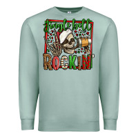 Seafoam jingle bell rockin skeleton christmas Premium Sweatshirt - Jasminsmagicworld