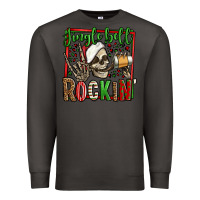 Smoke jingle bell rockin skeleton christmas Premium Sweatshirt - Jasminsmagicworld
