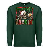Sports Green jingle bell rockin skeleton christmas Premium Sweatshirt - Jasminsmagicworld