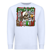 Jingle Bell Rockin Skeleton Christmas Premium Sweatshirt | Teevron