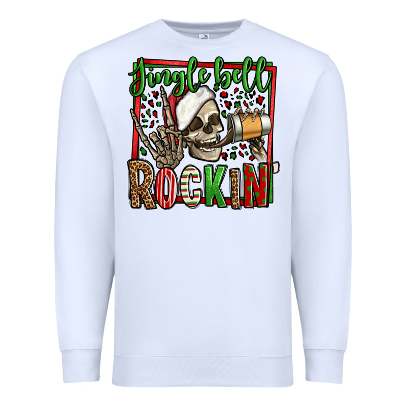Jingle Bell Rockin Skeleton Christmas Premium Sweatshirt by Jasminsmagicworld | Teevron