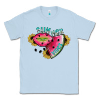 Dusty Blue summer vibes Classic Tee - SublimationCraftShop