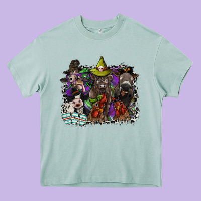 Animal Halloween Heavy Core Tee Designed By Sublimationcraftshop
