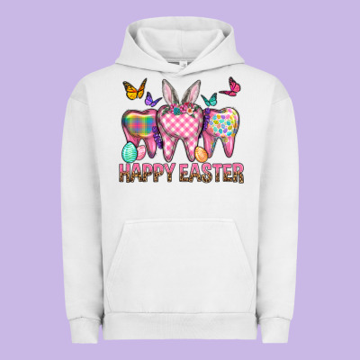 Happy Easter Dental And Egg Urban Hoodie Designed By Bundleandbundleshop