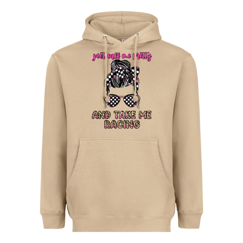 Just Call Me Pretty And Take Me Racing Heavyweight Hoodie by JahusDesignShop | Teevron
