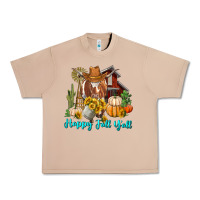 Burro Happy Fall Y'all Longhorn Cow Urban Heavy Tee - RanaPortraitStore