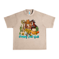 French Oak Happy Fall Y'all Longhorn Cow Urban Heavy Tee - RanaPortraitStore