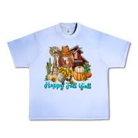 Grape Ice Happy Fall Y'all Longhorn Cow Urban Heavy Tee - RanaPortraitStore