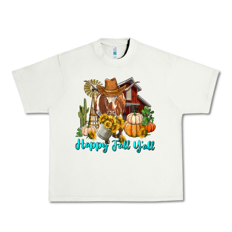 Happy Fall Y'all Longhorn Cow Urban Heavy Tee by RanaPortraitStore | Teevron