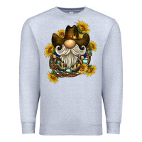 Heather Grey cowboy gnome sunflower rope Premium Sweatshirt - BarkalooDesign