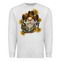 Oatmeal Heather cowboy gnome sunflower rope Premium Sweatshirt - BarkalooDesign