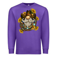 Purple cowboy gnome sunflower rope Premium Sweatshirt - BarkalooDesign