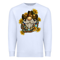 White cowboy gnome sunflower rope Premium Sweatshirt - BarkalooDesign