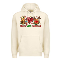 Tofu peace love reindeer christmas Premium Hoodie - NancyCooperArtShop