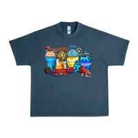 Midnight Navy truck coffee cups Urban Heavy Tee - Zillion Design Studio
