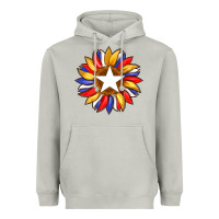 Moon Dust american flag and sunflower with star Heavyweight Hoodie - Artiststas