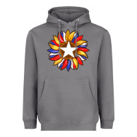 Storm american flag and sunflower with star Heavyweight Hoodie - Artiststas