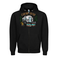 Black camp fire squad Zipper Hoodie - CowhideDigitalArt