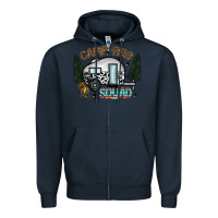 Navy camp fire squad Zipper Hoodie - CowhideDigitalArt