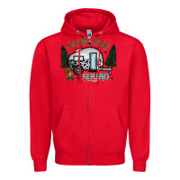 Red camp fire squad Zipper Hoodie - CowhideDigitalArt