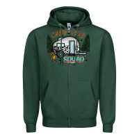 Sports Green camp fire squad Zipper Hoodie - CowhideDigitalArt