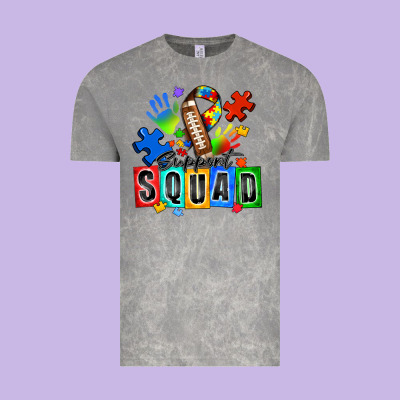 American Football Support Squad Autism Vintage Tee Designed By Zillion Design Studio