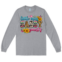 Heather Grey western little miss sassy pants Long Sleeve Tee - Zillion Design Studio