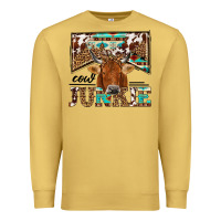 Antique Gold cow junkie Premium Sweatshirt - NancyCooperArtShop