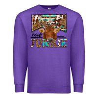 Purple cow junkie Premium Sweatshirt - NancyCooperArtShop
