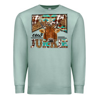 Seafoam cow junkie Premium Sweatshirt - NancyCooperArtShop