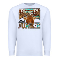 White cow junkie Premium Sweatshirt - NancyCooperArtShop