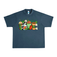 Midnight Navy panda coffee cups Urban Heavy Tee - Zillion Design Studio