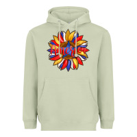 Matcha america with american flag colors and sunflower with star Heavyweight Hoodie - Artiststas
