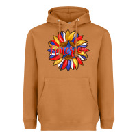 Meerkat america with american flag colors and sunflower with star Heavyweight Hoodie - Artiststas