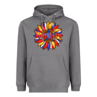 Storm america with american flag colors and sunflower with star Heavyweight Hoodie - Artiststas