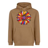 Toasted Coconut america with american flag colors and sunflower with star Heavyweight Hoodie - Artiststas